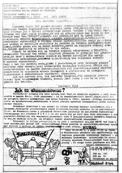 ANTYMANTYKA - Magazyn Federacji Młodzieży Walczącej, Gdynia Nr 16/17, kwiecień 1989, str. 4.