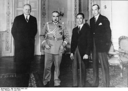Podczas wizyty delegacji niemieckiej w Warszawie - 14 czerwca 1934 roku