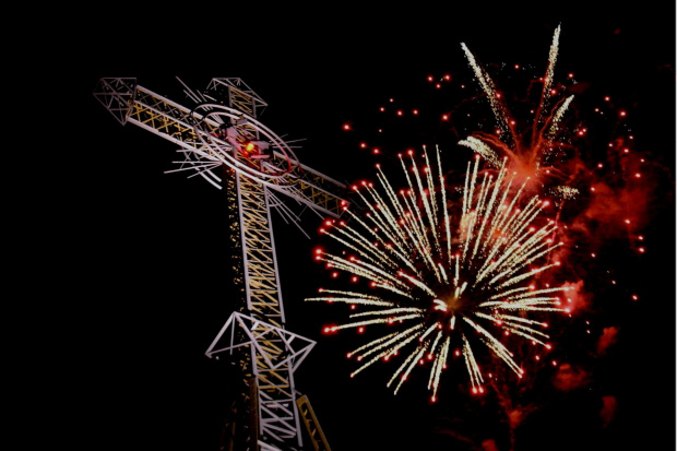 moje miejsce przywitania Nowego Roku #NowyRok #fajerwerki #krzyż
