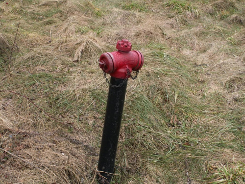Hydrant po drugiej stronie drogi koło mojego domu #hydrant #woda #StrażPożarna