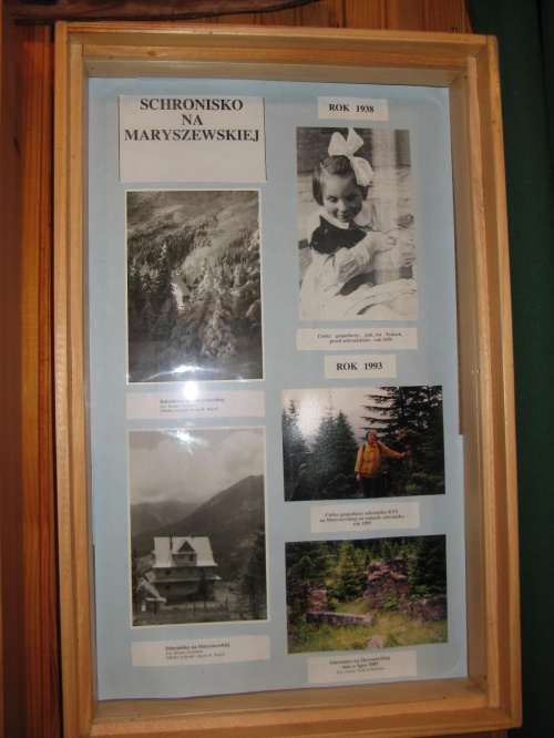Schronisko, w trudnych warunkach /do 1938 roku
brak było drogi dojazdowej do schroniska/ prowadzili Witold i Zofia Tyscy, w czasie wojny zostali zamordowani przez ukraińskich nacjonalistów.