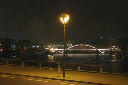 Paryż, noc, ulice, światło #Paryż #noc #ulice #Sekwana