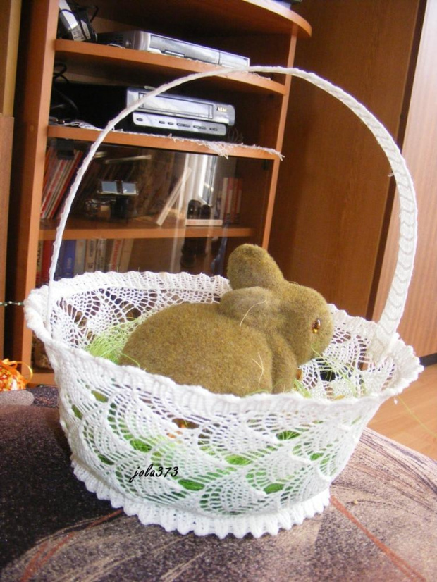 koszyczek robiłam drutami #WielkanocneOzdoby