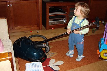 Majka z odkurzaczem #majka #odkurzacz