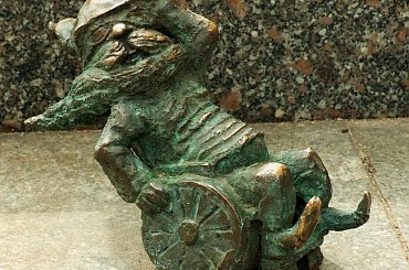 Krasnal - przejście Świdnickie #rzeźba #posąg #krasnal #Wrocław