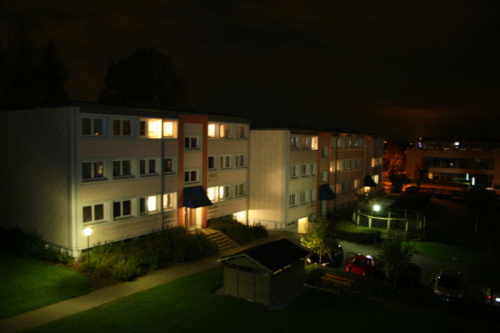 Nocą- widok z okna