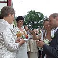 Uroczystość weselna Joli i Mirosława Pargiełów w Szwagrowie. Powitanie Młodej Pary. #ŚlubIWesele