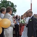 Uroczystość weselna Joli i Mirosława Pargiełów w Szwagrowie. Powitanie. #ŚlubIWesele