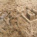 Zamek z piasku na plaży w Kryspinowie ;-)