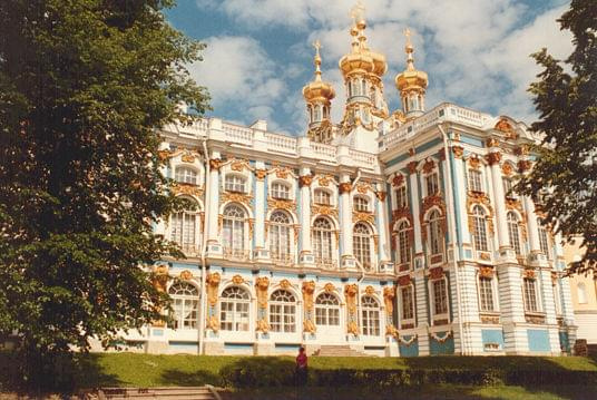Skan z odbitki. Pałac Katarzyny Wielkiej w Carskim Siole. #Rosja