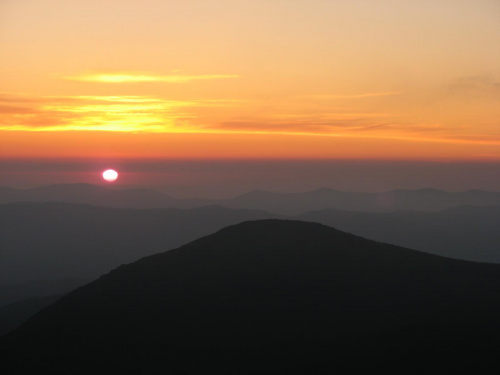Wschód słońca widziany ze szczytu Turkuła.