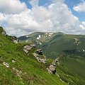 W północnym grzbiecie Smotreca, w tle Munczel, stok Stepanca.