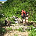 Przy potoku Munczel i jego wodospadach.