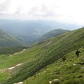 Kocioł Gadżyny widzianu ze stoków ramienia Kiedrowatego Pohorilka.