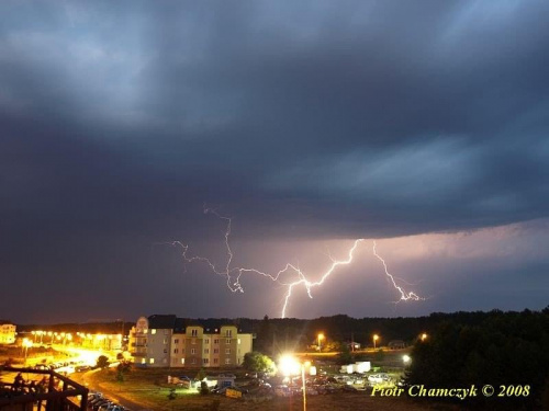 Burza nad Piłą - 22.06.2008 #burza #piorun #błyskawica #Piła #lato