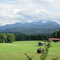 Widok na Alpy z drogi do Włoch.