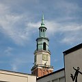 Moje miasto Poznań - Stary Rynek, widziany podczas południowego spaceru - wieża Ratusza.