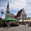 Moje miasto Poznań - Stary Rynek, w głębi widoczny Ratusz i Waga Miejska.