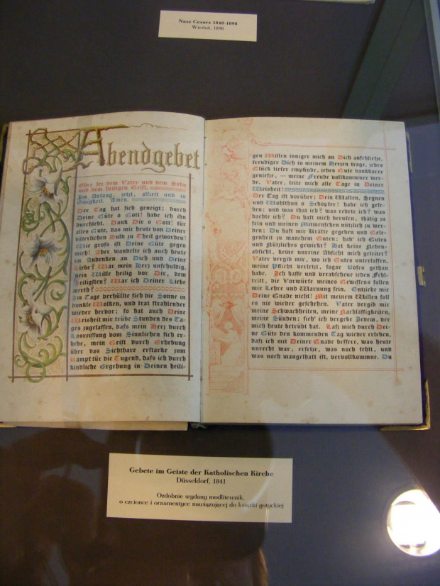 Przykłady typografii z wystawy w Książnicy Cieszyńskiej