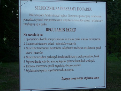 Regulamin parku