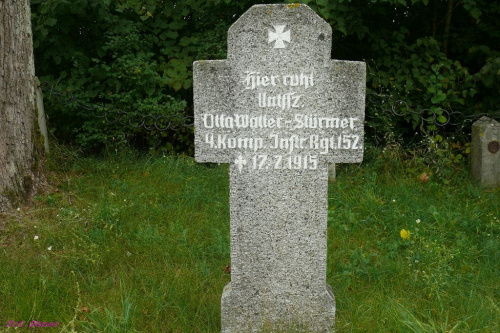 Dłutowo - Untffz.(podoficer) Otto Walter-Stuermer 4 Komp.Inf.Rgt.152 + 17.02.1915 #Dłutowo #CmentarzWojenny