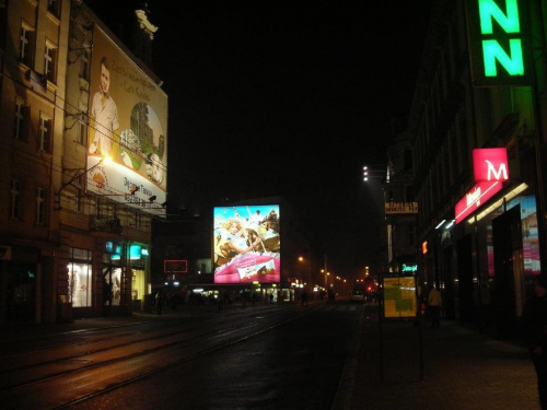 #bilbord #Katowice #noc #ulica #miasto