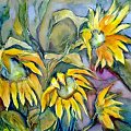 słoneczniki olej 50-60 #ogród #słoneczniki #kwiat #malarstwo
