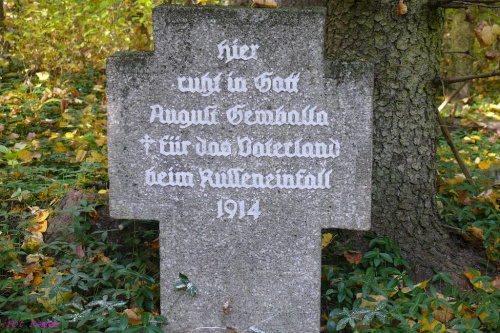 Zalesie - August Gemballa zginął za Ojczyznę z Rosyjskim najeźdźco w 1914r #Zalesie