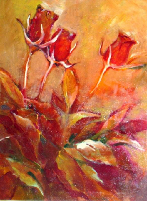 obraz 40-50 róże #róże #kwiaty #malarstwo