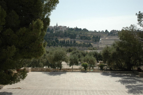 Jerozolima-widok na Górę Oliwną ze Wzgórza Świątynnego- #ZIEMIAŚWIĘTA