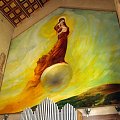 Izrael-Ein Karen-Bazylika Nawiedzenia-kościół górny-malowidła na ścianie #ZIEMIAŚWIĘTA