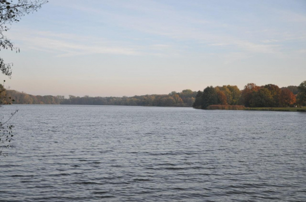 Spacer jesienny nad jeziorem Rusałka w Poznaniu