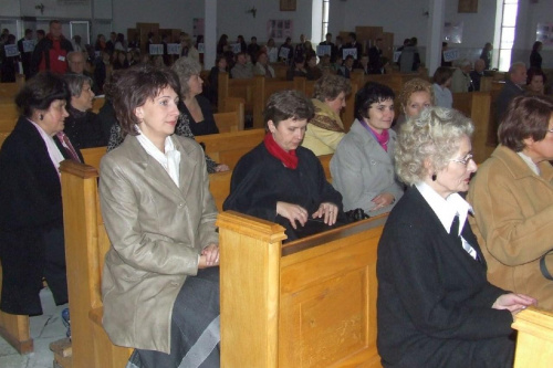 Przed zjazdem LO na mszy w kościele Św. Ducha