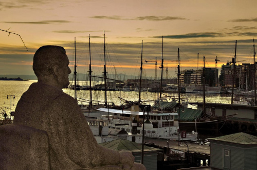 Franklin D. Roosvelt pilnuje portu w Oslo