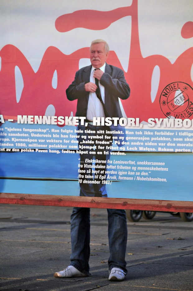 Lech Walesa w Oslo #ludzie #znani #plakat