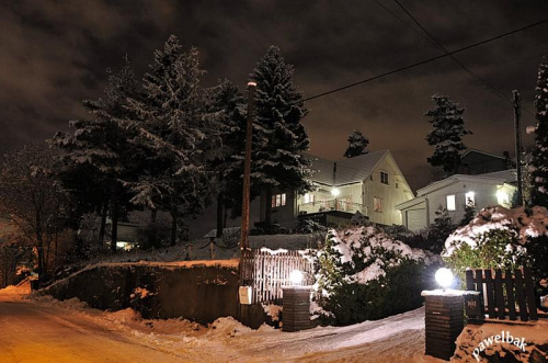 'moja' uliczka w Oslo #zima #noc #śnieg