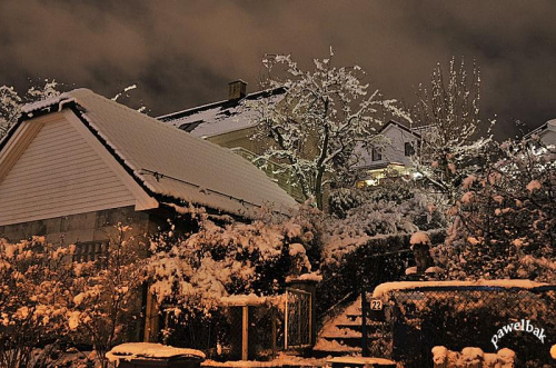 'moja' uliczka w Oslo #zima #noc #śnieg