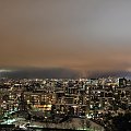 światła miasta w chmurach odbite... #noc #krajobraz #zima