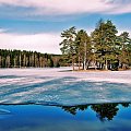 jezioro Sognsvann - jedno z wielu w okolicy #zima #jeziora #śnieg #krajobraz