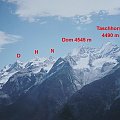 14.08.1999 Grań Mischabel, N - Nadelhorn
( 4327m ), H - Hohberghorn ( 4219 m ),
D - Durenhorn ( 4035 m).
Mischabel ridge. #Alpy #Szwajcaria #Mischabel