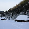 Zaśnieżona grudniowa Jaworzynka w Tatrach