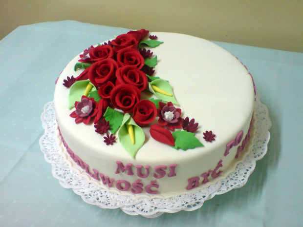 torcik okazjonalny dla Pani #tort #róże