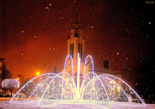 Czechowice-Dziedzice 2008/2009 #fontanna #BN2008 #Święta #Rynek
