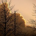 a może to bałwany... #drzewa #chmury #niebo