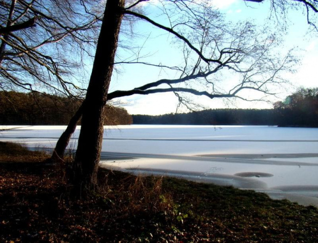 jezioro Głębokie w zimowym stroju :) #jezioro