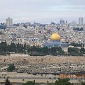Widok na Jerozolimę ze wzgórza na którym pościł i modlił się Chrystus przed dniem męki