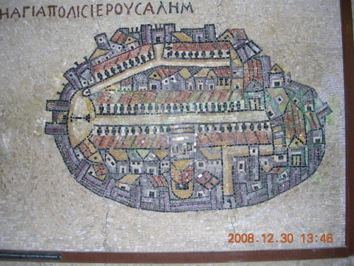 Mozaika przedstawiająca średniowieczną Jerozolimę