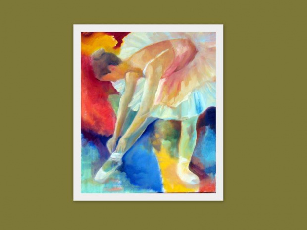 z cyklu BALET obraz 50-60 :) olej #malarstwo #baletnica