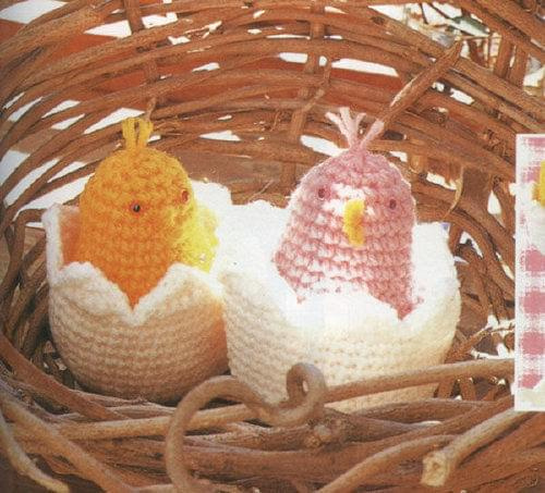 Kurczaki w skorupkach #Wielkanoc #szydełko #kurczaki