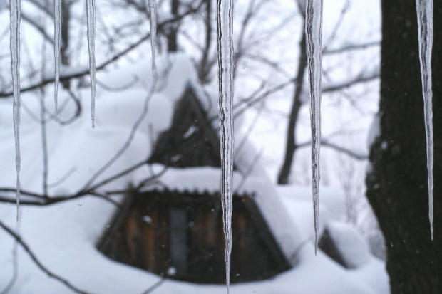 sople zimą #icicle #icicles #sople #sopel #lód #xnifar #rafinski